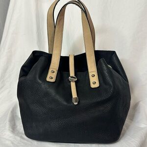 Black Vegan Leather Shoulder Bag